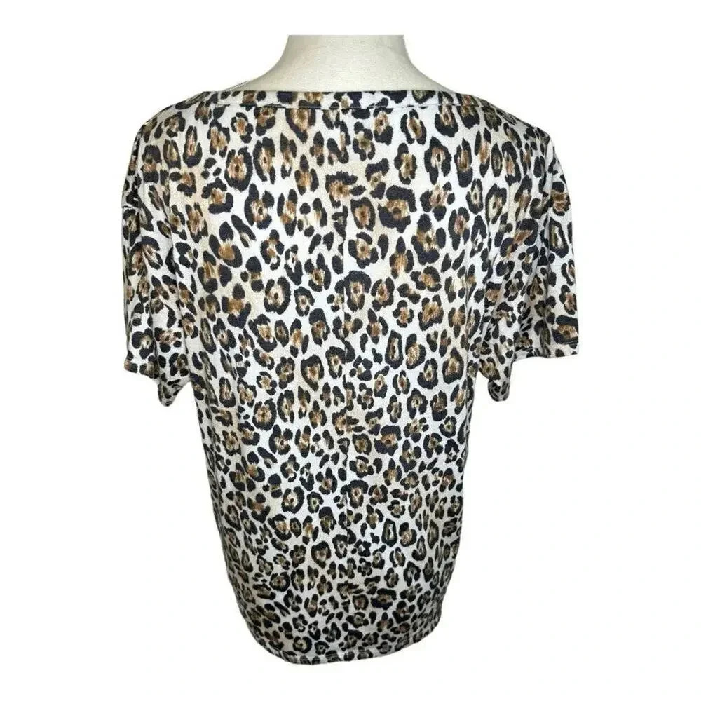 Victoria’s Secret Women’s Small Leopard‎ Print Short Sleeved Top - Picture 3 of 6